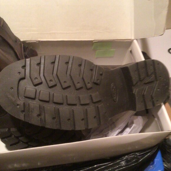 Winter Boots Burnished Oxblood Genuine Leather by Aldo Unused Size 12 - Picture 6 of 9